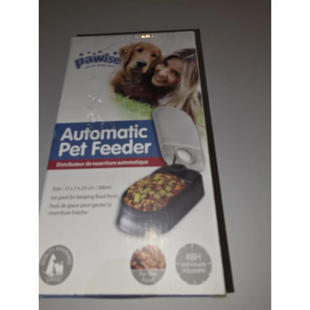 PAWISE Automatic Dog Feeder 300ml Automatic Pet Cat Food Dispenser Station Timer